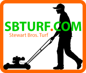 Stewart Bros Turf Logo, grass cutting, lawn mowing, lawn cutting